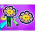 Kostüm Blume Violett Maskottchen (Hochwertig)