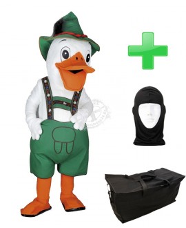 Kostüm Ente 3 + Tasche "Star" + Hygiene Maske (Hochwertig)