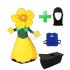 Kostüm Blume Gelb 3 + Kühlweste "Blue M24" + Tasche "Star" + Hygiene Maske (Hochwertig)