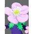 Kostüm Blume Violett Maskottchen 4 (Hochwertig)