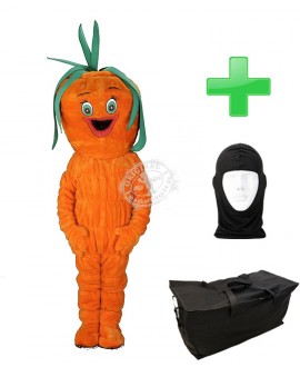 Kostüm Möhre + Tasche "Star" + Hygiene Maske (Hochwertig)