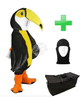 Kostüm Tukan + Tasche "Star" + Hygiene Maske (Hochwertig)