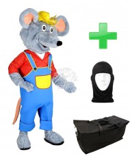 Kostüm Maus/Ratte 16 + Tasche "Star" + Hygiene Maske (Hochwertig)