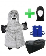 Kostüm Walross 2 + Kühlweste "Blue M24" + Tasche "XL" + Hygiene Maske (Hochwertig)