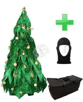 Kostüm Weihnachtsbaum + Tasche "Star" + Hygiene Maske (Hochwertig)