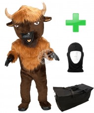 Kostüm Büffel / Stier 6 + Tasche "Star" + Hygiene Maske (Hochwertig)