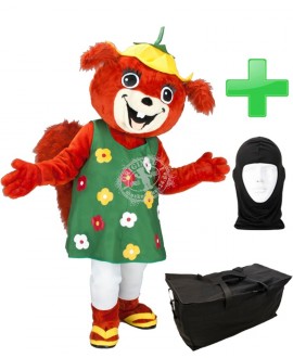 Kostüm Eichhörnchen 8 + Tasche "Star" + Hygiene Maske (Hochwertig)