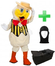 Kostüm Ente 10 + Tasche "Star" + Hygiene Maske (Hochwertig)