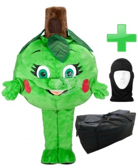 Kostüm Apfel + Tasche "XL" + Hygiene Maske (Hochwertig)