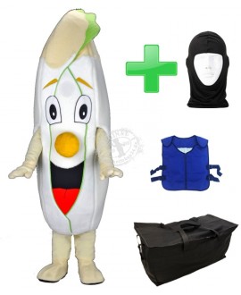 Kostüm Chicorée Schikoree + Kühlweste "Blue M24" + Tasche "Star" + Hygiene Maske (Hochwertig)