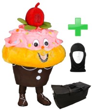 Kostüm Cupcake / Muffin 2 + Tasche "Star" + Hygiene Maske (Hochwertig)