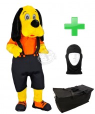 Maskottchen Hund 28 + Tasche "Star" + Hygiene Maske (Hochwertig)