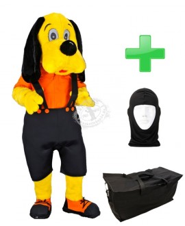 Maskottchen Hund 28 + Tasche "Star" + Hygiene Maske (Hochwertig)