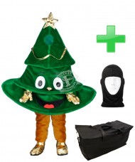 Kostüm Weihnachtsbaum 1 + Tasche "Star" + Hygiene Maske (Hochwertig)