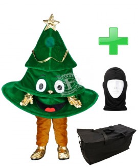 Kostüm Weihnachtsbaum 1 + Tasche "Star" + Hygiene Maske (Hochwertig)