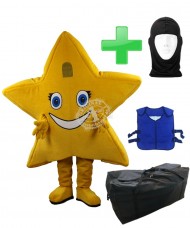 Kostüm Stern + Kühlweste "Blue M24" + Tasche "Star" + Hygiene Maske (Hochwertig)