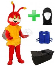 Kostüm Käfer / Biene 4 + Kühlweste "Blue M24" + Tasche "Star" + Hygiene Maske (Hochwertig)