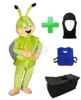 Kostüm Käfer / Biene 5 + Kühlweste "Blue M24" + Tasche "Star" + Hygiene Maske (Hochwertig)