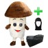 Kostüm Pilz + Tasche "XL" + Hygiene Maske (Hochwertig)