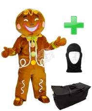 Kostüm Lebkuchen 2 + Tasche "Star" + Hygiene Maske (Hochwertig)
