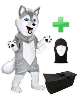 Kostüm Husky + Tasche "Star" + Hygiene Maske (Hochwertig)