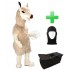 Kostüm Alpaka / Lama 2 + Tasche "Star" + Hygiene Maske (Hochwertig)