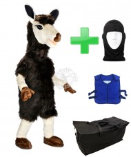 Kostüm Lama 2 + Kühlweste "Blue M24" + Tasche "Star" + Hygiene Maske (Hochwertig)