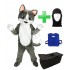 Kostüm Katze 17 + Kühlweste "Blue M24" + Tasche "Star" + Hygiene Maske (Hochwertig)