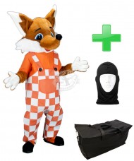 Kostüm Fuchs 9 + Tasche "Star" + Hygiene Maske (Hochwertig)