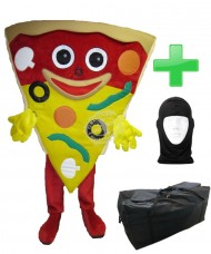 Kostüm Pizza + Tasche "XL" + Hygiene Maske (Hochwertig)