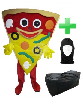Kostüm Pizza + Tasche "XL" + Hygiene Maske (Hochwertig)