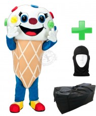 Kostüm Eis + Tasche "XL" + Hygiene Maske (Hochwertig)