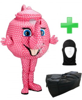 Kostüm Kaffee / Teekanne + Tasche "XL" + Hygiene Maske (Hochwertig)