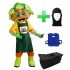 Kostüm Salat + Tasche "Star" + Hygiene Maske (Hochwertig)