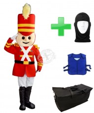 Kostüm Soldat / Leibgarde 7 + Kühlweste "Blue M24" + Tasche "Star" + Hygiene Maske (Hochwertig)
