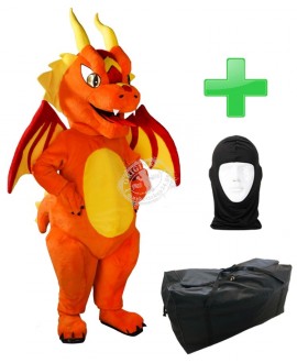 Kostüm Drache 13 + Tasche "XL" + Hygiene Maske (Hochwertig)