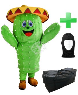 Kostüm Kaktus 1 + Tasche "XL" + Hygiene Maske (Hochwertig)