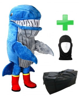 Kostüm Wal / Blauwal 2 + Tasche "XL" + Hygiene Maske (Hochwertig)