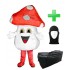 Kostüm Pilz / Champignon 4 + Tasche "XL" + Hygiene Maske (Hochwertig)