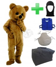 Kostüm Bär 23 + Kissen + Kühlweste "Blue M24" + Tasche "L" + Hygiene Maske (Hochwertig)