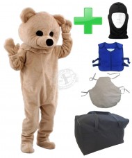Kostüm Bär 24 + Kissen + Kühlweste "Blue M24" + Tasche "L" + Hygiene Maske (Hochwertig)