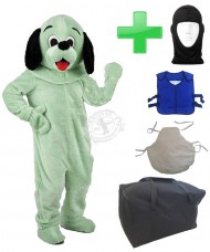 Kostüm Hund 31 + Kissen + Kühlweste "Blue M24" + Tasche "L" + Hygiene Maske (Hochwertig)