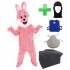 Kostüm Hase 74p "Rosa" + Kissen + Kühlweste "Blue M24" + Tasche "L" + Hygiene Maske (Hochwertig)