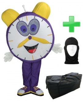Kostüm Uhr / Wecker + Tasche "XL" + Hygiene Maske (Hochwertig)