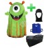 Kostüm Alien / Monster "Grüner Hugo" + Tasche "Star" + Hygiene Maske (Hochwertig)