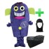 Kostüm Alien / Monster "Violetta" + Tasche "XL" + Hygiene Maske (Hochwertig)