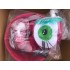 Kostüm Alien / Monster "Rosa Runde" + Tasche "XL" + Hygiene Maske (Hochwertig)