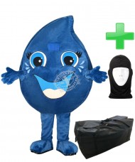 Wassertropfen Kostüm 2 + Tasche "XL" + Hygiene Maske (Hochwertig)