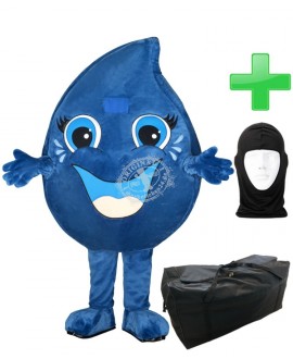 Wassertropfen Kostüm 2 + Tasche "XL" + Hygiene Maske (Hochwertig)