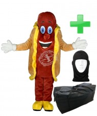 Kostüm Hotdog + Tasche "XL" + Hygiene Maske (Hochwertig)